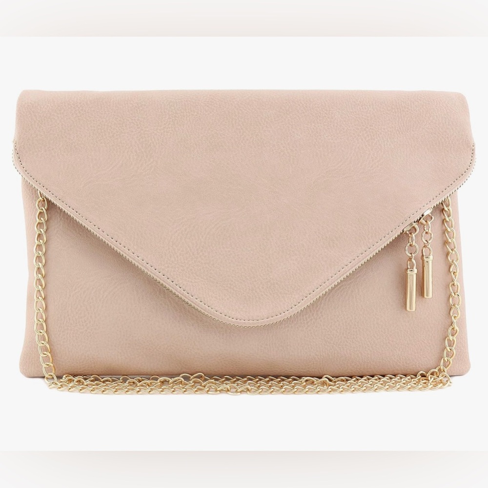 NWT Large Envelope Clutch Bag with Chain Strap